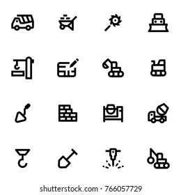Construction - Black and White Icon Set