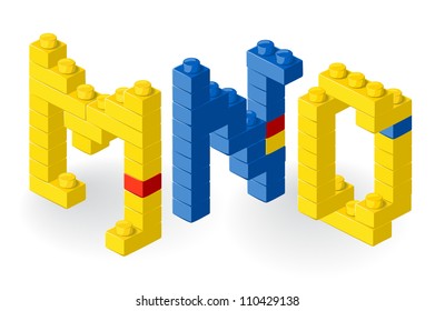 Vetor de bloco de construção ABC. Letra Z.