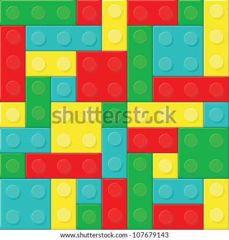 Construction blocks (removable pieces). Vector illustration