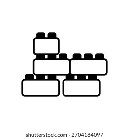 ilustração de estoque do ícone de vetor de blocos de construção