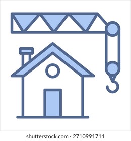 Konstruktion Blaues Symbol, Vektorgrafik