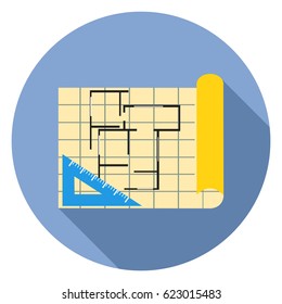 construction blue print icon