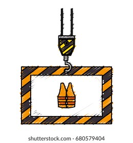 construction board hanging icon