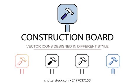 Bauplatinen-Symboldesign mit weißem Hintergrund - Stockgrafik