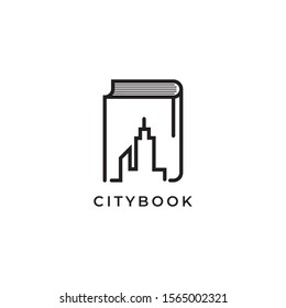 Construction book logo design symbol vector template