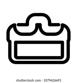 Construction box line icon