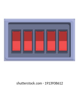 Construction breaker switch icon. Cartoon of construction breaker switch vector icon for web design isolated on white background