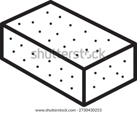 Construction brick block icon outline