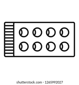 Construction brick icon. Outline construction brick vector icon for web design isolated on white background