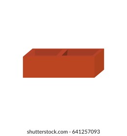 Construction brick isolated