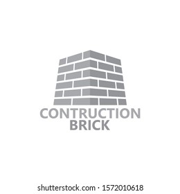 Construction Brick Logo Template Design