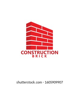Construction Brick Logo Template Design