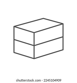 Icono de esquema de línea de ladrillos de construcción