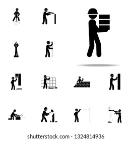 construction, bricks worker icon. Construction People icons universal set for web and mobile