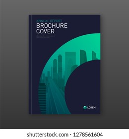 Diseño de la cubierta del folleto de construcción. Buen uso para catálogo inmobiliario, informe anual, póster, volante, portada de perfil de empresa