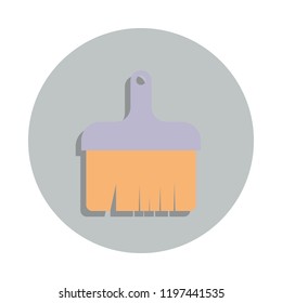construction brush icon in badge style. One of web collection icon can be used for UI, UX