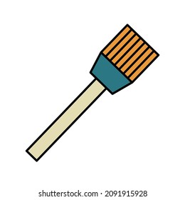 Icono de brocha de construcción en estilo plano