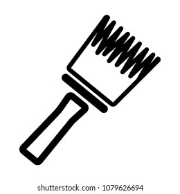 Construction brush line icon
