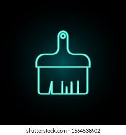 Construction brush neon icon. Simple thin line, outline vector of web icons for ui and ux, website or mobile application