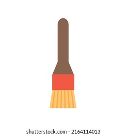 Construction brush. Repair tool isolated on white. Flat elements for design, icon.