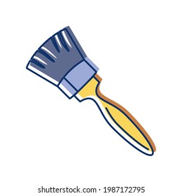 construction brush tool icon isolated