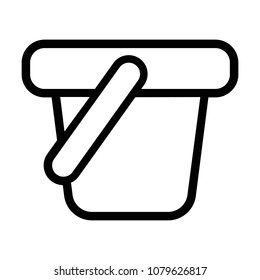 Construction bucket line icon