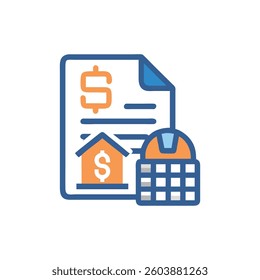 A construction budget icon suitable for financial management in construction projects.