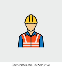 Construction Builder Engineer Worker Vector Icon