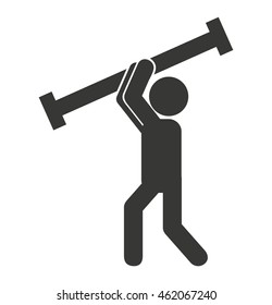construction builder silhouette icon vector illustration design