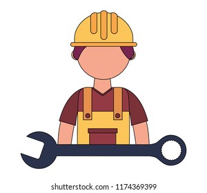 construction builder with wrench