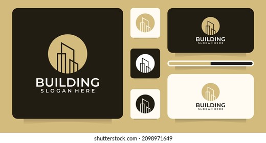 Plantilla del logotipo de la colección de construcción	

