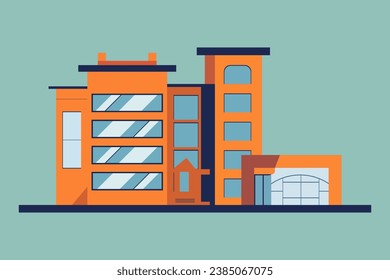 diseño de edificios de construcción arte vectorial