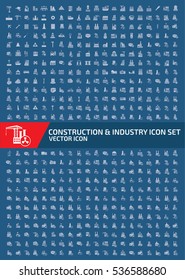 Construction and building icon set,clean vector