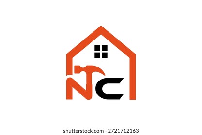 Construction Building with initial Logo Icon Design Vector