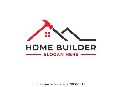 construction building logo design concept. renovation service.