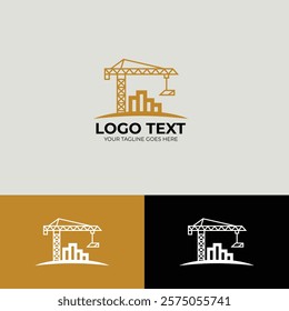 Construction building logo design template