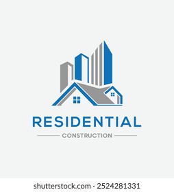 Construction Building logo design with vector template