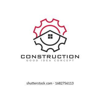 Design-Vektorillustration für das Logo des Bauwerks