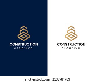 Vector de diseño de logotipo de construcción