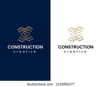 Vector de diseño de logotipo de construcción