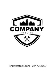 Vector de diseño de logotipo de construcción