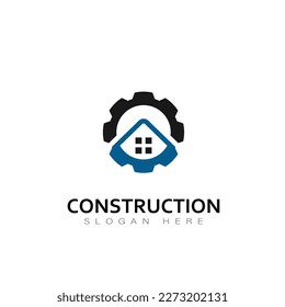 Vector de diseño de logotipo de construcción