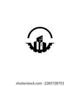Vector de diseño de iconos de los logotipos de construcción. Edificios. Inmobiliaria. Ilustración del vector
