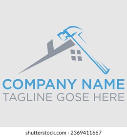 Vector de diseño de logotipo de construcción, paquete de plantillas de logotipo de construcción, paquetes de logotipos, paquete vectorial del logotipo de construcción, gráfico vectorial de ilustración de construcción. Reparación creativa del hogar.