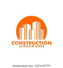 Construction Building Logo Icon Design Vector, City symbol for construction, apartment, and architect. premium logo design vector.