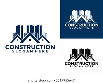 Construction Building Logo Icon Design Vector, Abstract building logo for real estate company or business, construction company