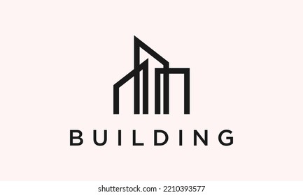 Construction Building Logo Vector Design Template