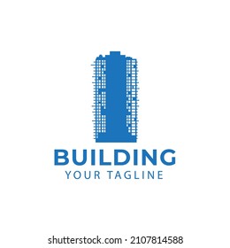 Bauwerk Wolkenkratzer-Architektur Logo Vektorsymbol-Design