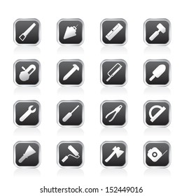 Construction and Building Tools icons - Vector Icon Set