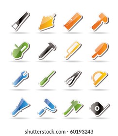 Construction and Building Tools icons - Vector Icon Set